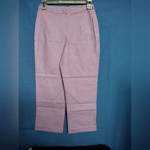 Women petite checkered capri